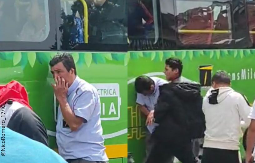 video golpes a conductor en Bogotá
