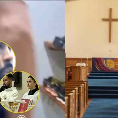 video muestra a un sacerdote en un comprometedor momento con la prometida de uno de sus feligreses