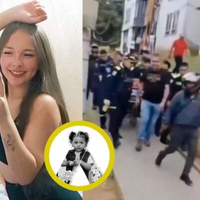 Video que muestra cómo sacaron a la mujer señalada de asesinar a su hija de 3 años en Manizales