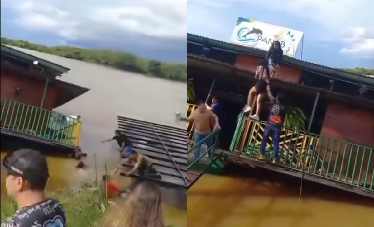 se hundió restaurante en Puerto Gaitán