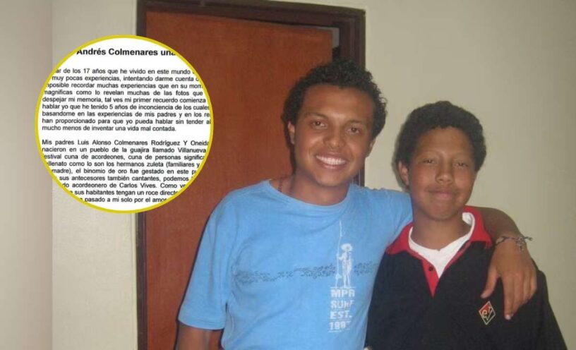Hermano de Colmenares revela unas fotos y una carta conmovedora