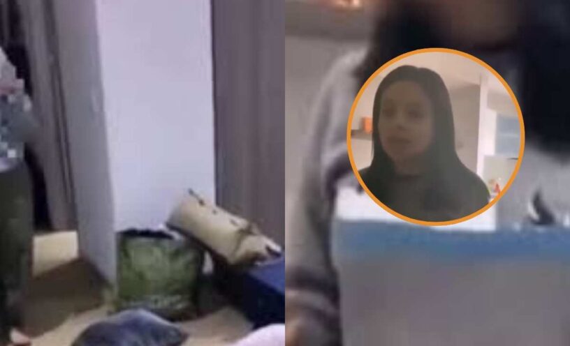 Mujer amenaza con cuchillo a su pareja por infidelidad
