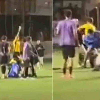 árbitro fue agredido durante un partido de la liga juvenil