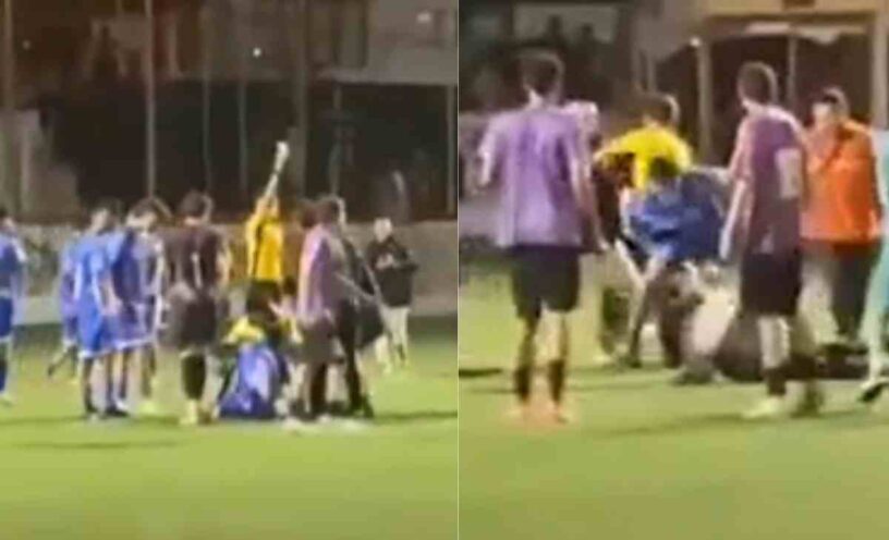 árbitro fue agredido durante un partido de la liga juvenil