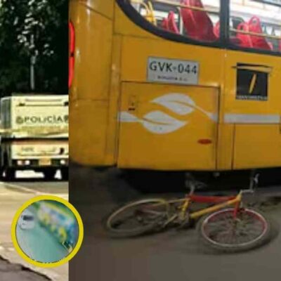 ciclista perdió la vida al accidentarse con un bus SITP