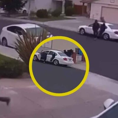 El video de la niña que corre a refugiarse al ver a varios hombres perseguirla frente a su casa