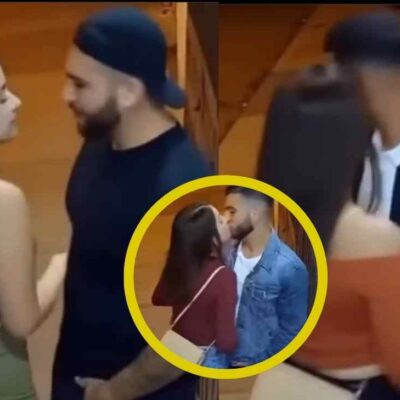 El video de la vecina que capta a mujer despidiéndose de beso de sus 4 novios en días diferentes