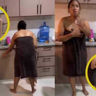 El video del hombre que pilló a su esposa con el amante y lo escondió en la cocina