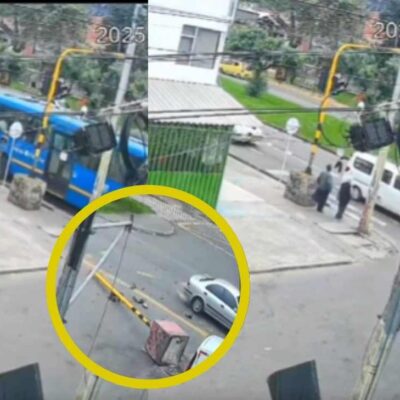 El video del semáforo que cayó cerca de 2 adultos mayores en Teusaquillo - Bogotá