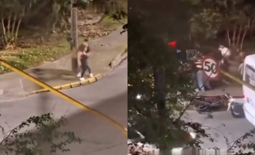 Motociclistas evitaron una agresión contra una mujer
