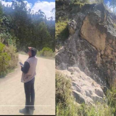 Imagen de la Virgen María en una montaña de Boyacá