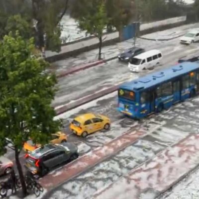 Fuerte lluvia en la tarde del 21 de noviembre con granizo