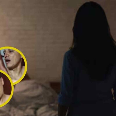 grabación en la que una mujer sorprende a su esposo siéndole infiel en su propia casa con otro hombre