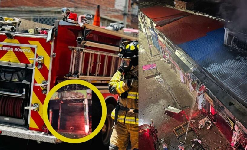 Revelaron imágenes del incendio que se registró en San Victorino- Bogotá
