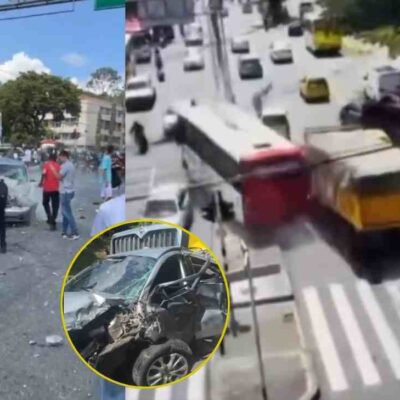 Video de volqueta sin frenos que arrolló 12 carros en Medellín