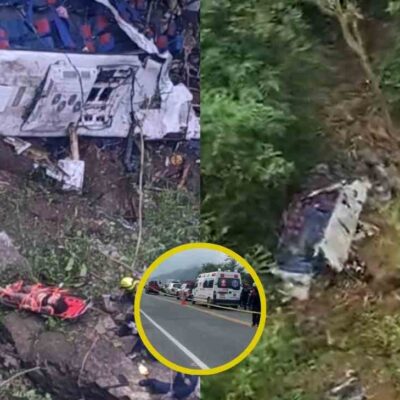 bus de excursión de graduación cayó al vacío en Antioquia