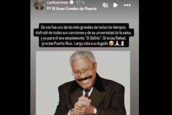 Carlos Vives dio mensaje de despedida por gran pérdida
