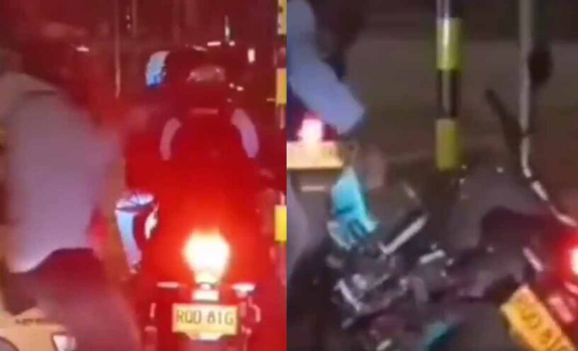 Violento robo con arma de fuego de una moto en Bogotá