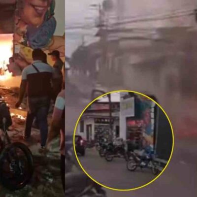 Así fue el momento exacto en que moto bomba estalló en Cauca