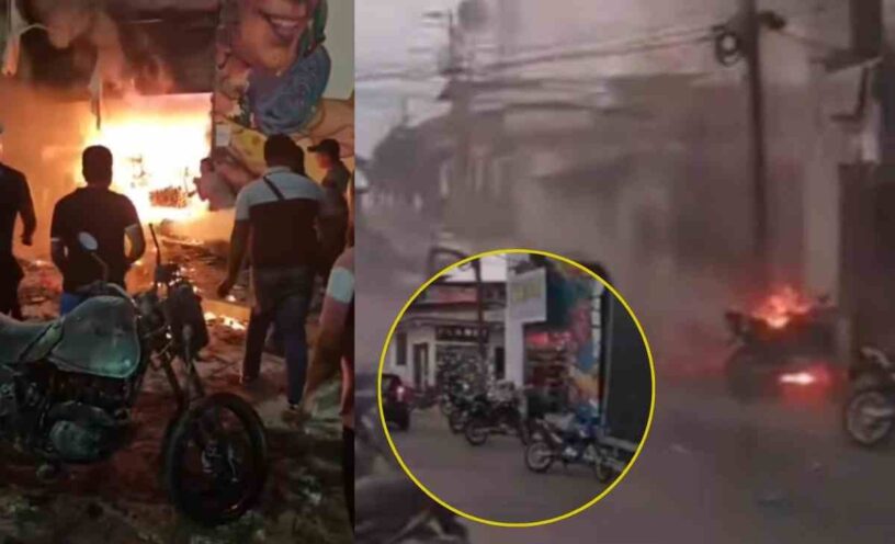 Así fue el momento exacto en que moto bomba estalló en Cauca