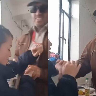 inspector de la policía acosó a una vigilante
