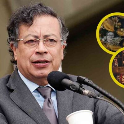 hombre decoró su árbol de Navidad con imágenes del presidente Gustavo Petro