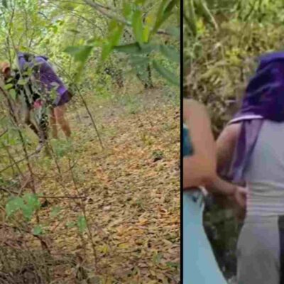 hombre descubrió a su novia siéndole infiel con su mejor amigo en pleno monte