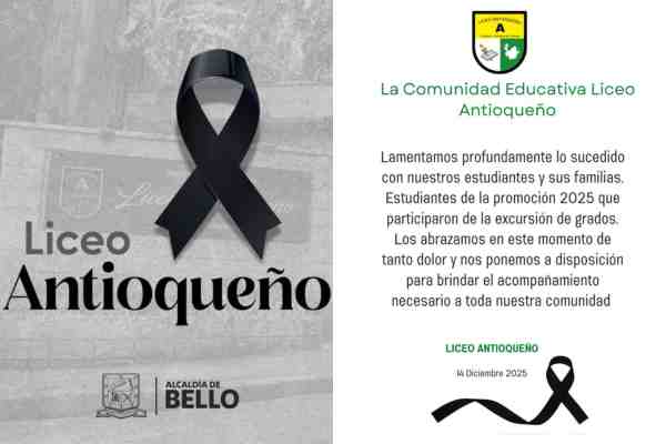 palabras del colegio de los estudiantes accidentados en Antioquia
