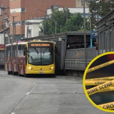 persona sin vida en estación de Transmilenio