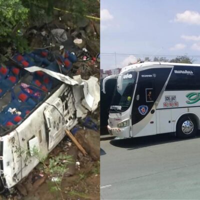 remolcaron el bus del accidente en Antioquia