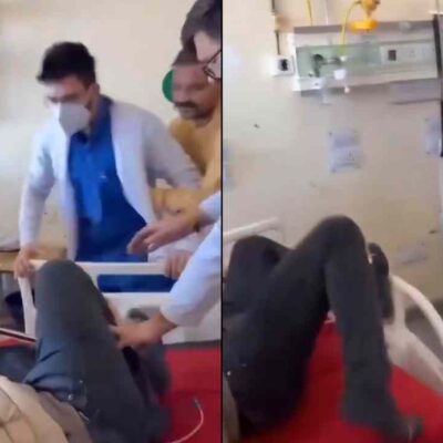 video de un doctor que golpeó a su paciente