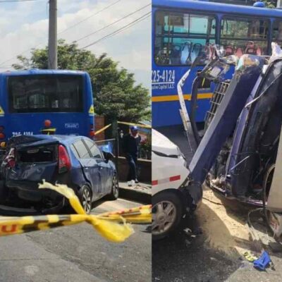 accidente de tránsito en la localidad de Ciudad Bolívar
