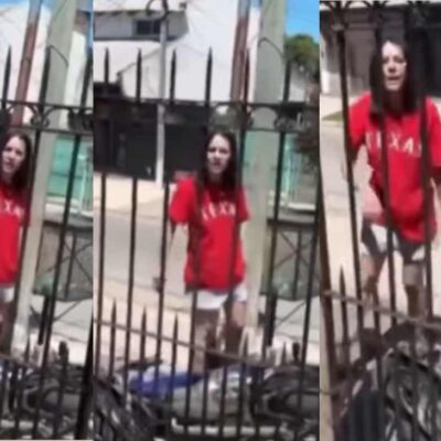 El video de la mujer que descubrió a su novio siendo infiel y le dañó la moto