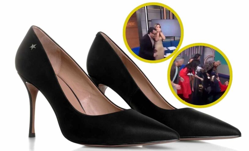 Famosa presentadora tuvo un accidente en vivo por culpa de sus tacones: Video del percance