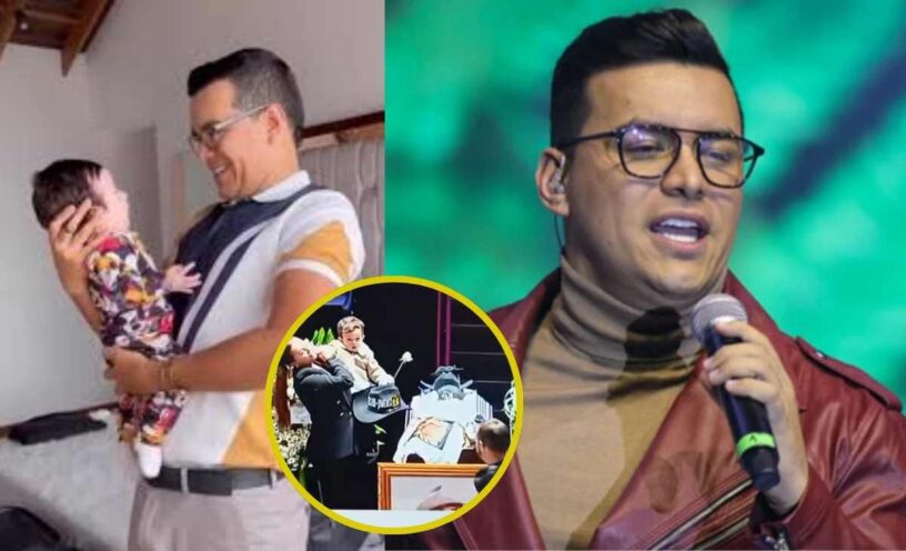 El emotivo momento que se vivió con Santiago el hijo menor de Yeison Jiménez