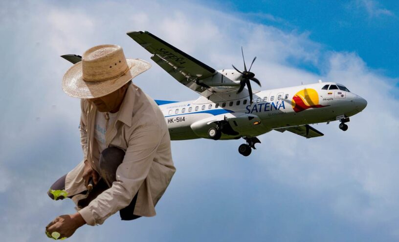 habló campesino que encontró el avión de Satena
