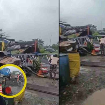 niño murió cuando la pluma de una grúa le cayó encima