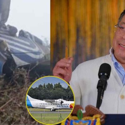 presidente Gustavo Petro se pronunció por el accidente de Satena