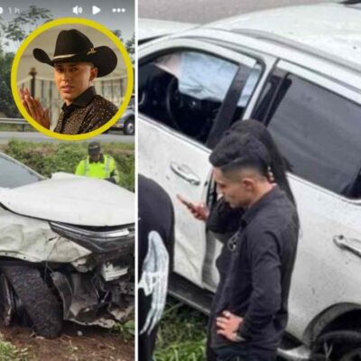 Sebastián Ayala sufrió un fuerte accidente de tránsito