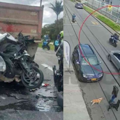 video de segundos antes del accidente en la Avenida 68