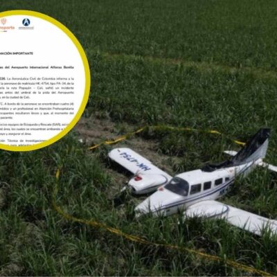 ¿Qué dijo la Aeronaútica Civil sobre el accidente de la avioneta en Cali?