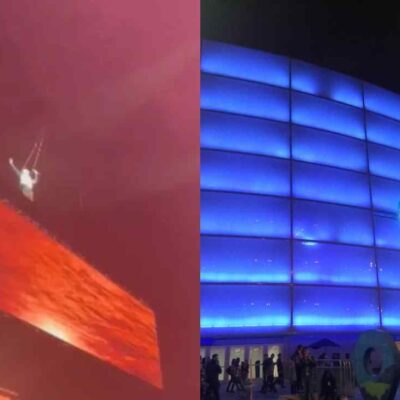 cantante sufrió una caída de 20 metros en el movistar arena
