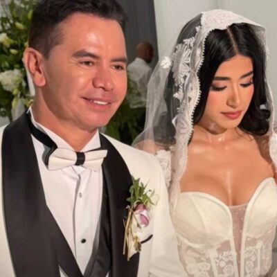 ¿Cuál fue el curioso detalle en el pastel de bodas de Jhonny Rivera y Jenny López?