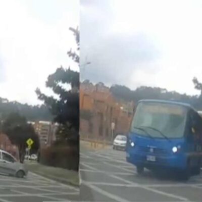El video del conductor de SITP que arrastró y estrelló a propósito a un vehículo en Bogotá