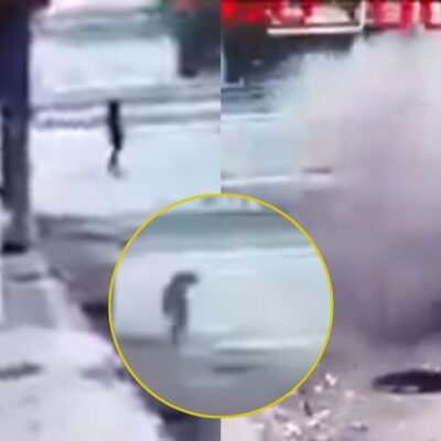 Momento exacto de explosión de granada en Bogotá