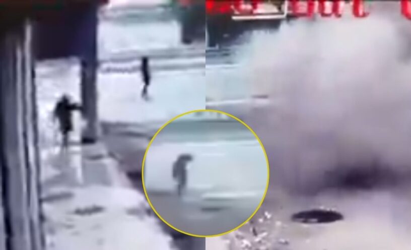 Momento exacto de explosión de granada en Bogotá