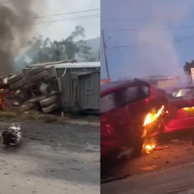 accidente vía Zipaquirá
