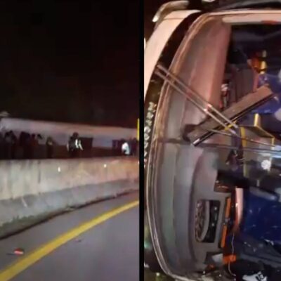 accidente vía Bogotá La Vega