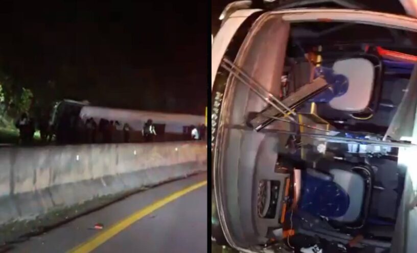 accidente vía Bogotá La Vega