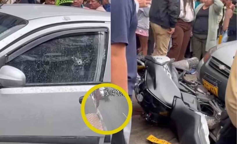 instante exacto en el que delincuentes le quitarion la vida a un hombre
